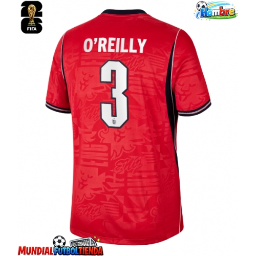 Camiseta Inglaterra Nico O'Reilly #3 Segunda Equipación Replica Mundial 2026 mangas cortas